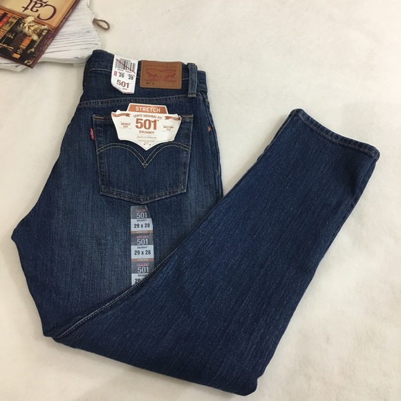 Levi's 501 Original fit Skinny Jeans Stretch Sz 29 - Picture 6 of 8